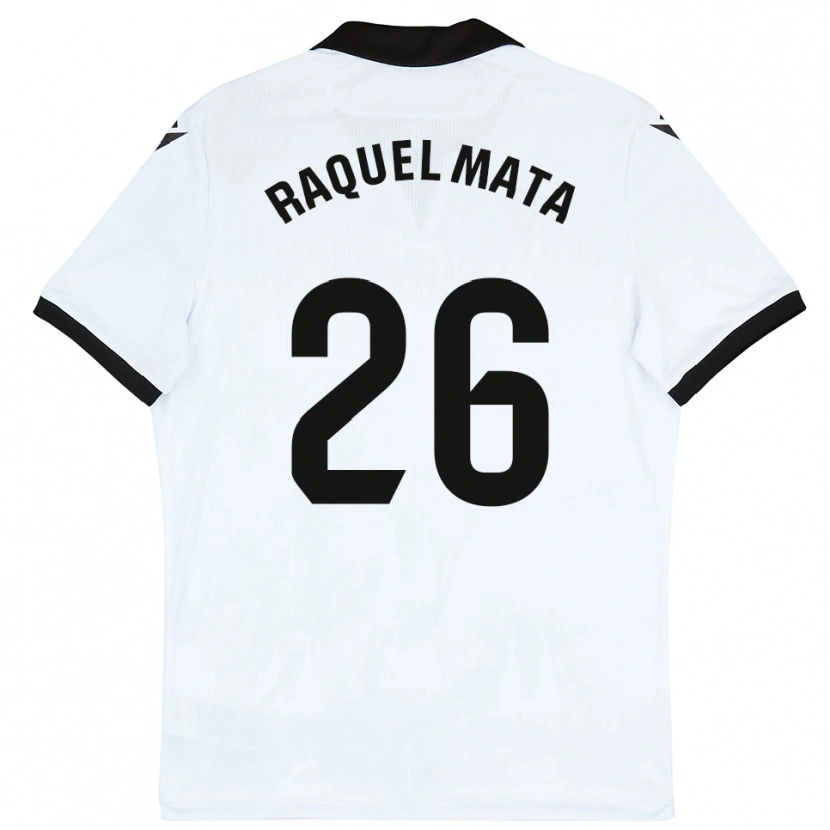 Danxen Kid Raquel Mata #26 White Black Home Jersey 2025/26 T-Shirt