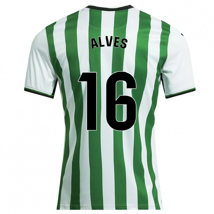 Danxen Kid Rubén Alves #16 White Green Home Jersey 2025/26 T-Shirt