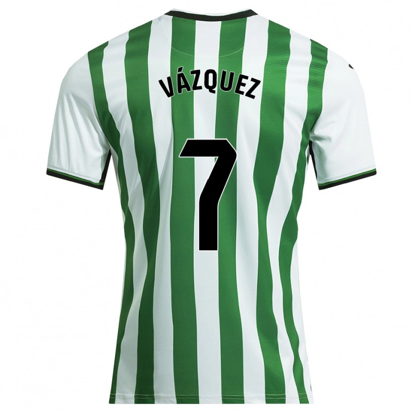 Danxen Kid Álvaro Vázquez #7 White Green Home Jersey 2025/26 T-Shirt