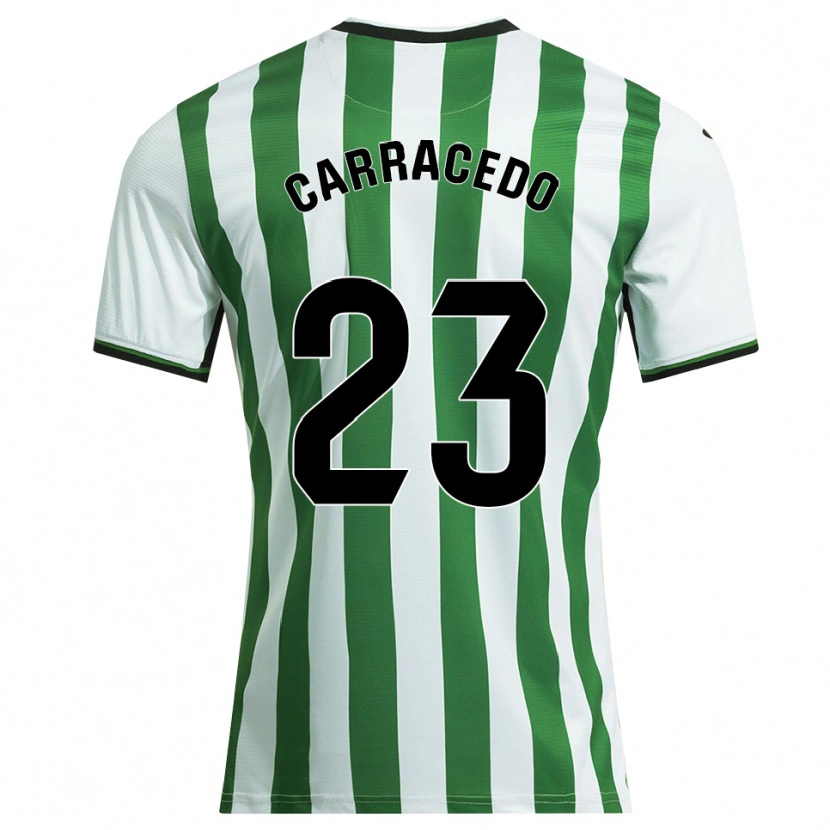 Danxen Kid Cristian Carracedo #23 White Green Home Jersey 2025/26 T-Shirt