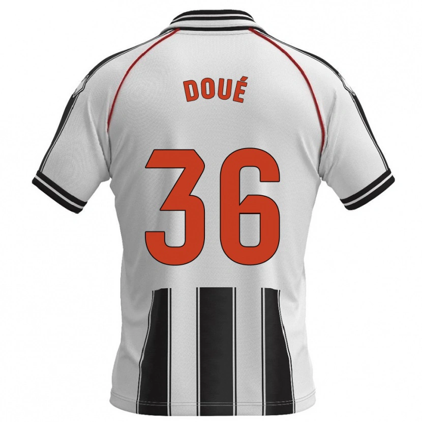 Danxen Kid Marc-Olivier Doué #36 White Black Home Jersey 2025/26 T-Shirt