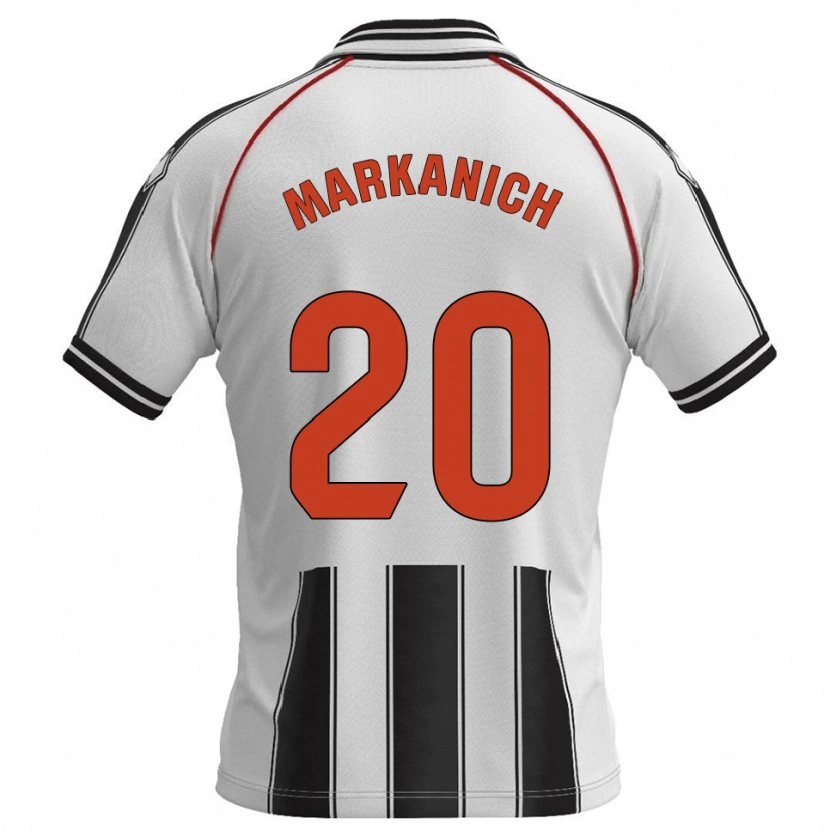 Danxen Kid Nick Markanich #20 White Black Home Jersey 2025/26 T-Shirt