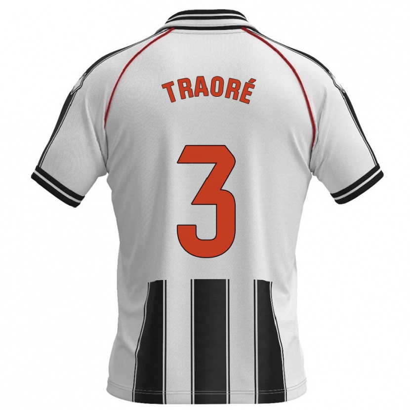 Danxen Kid Mamadou Traoré #3 White Black Home Jersey 2025/26 T-Shirt