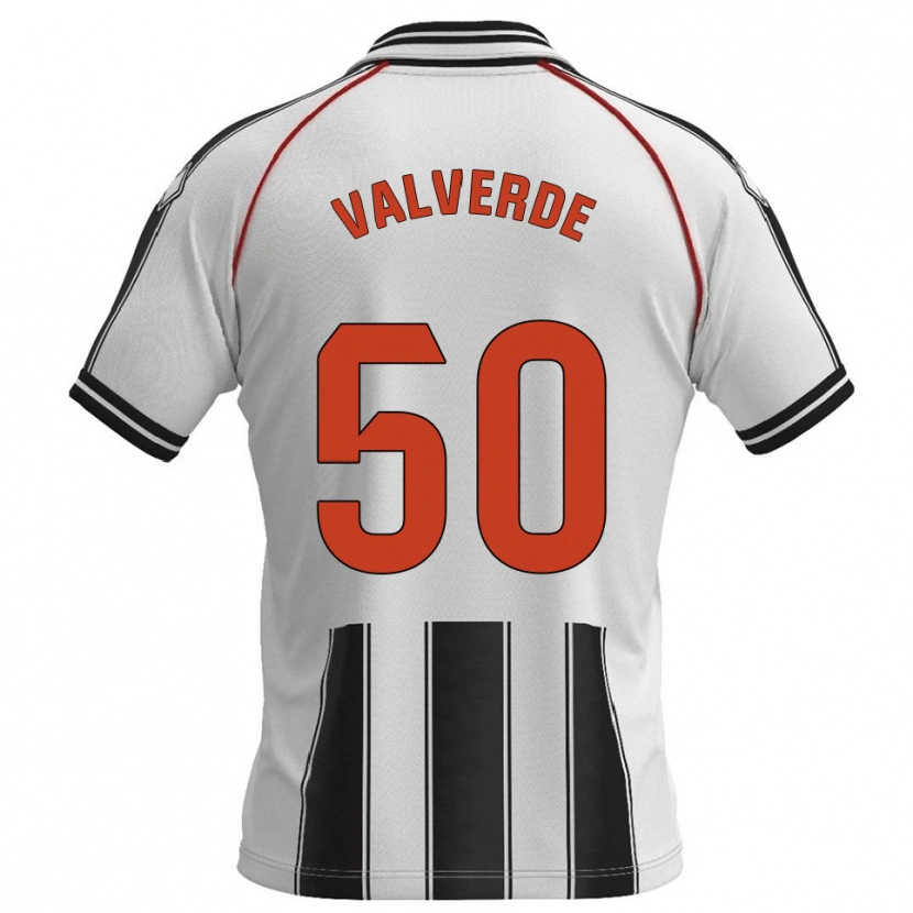 Danxen Kid Jorge Valverde #50 White Black Home Jersey 2025/26 T-Shirt