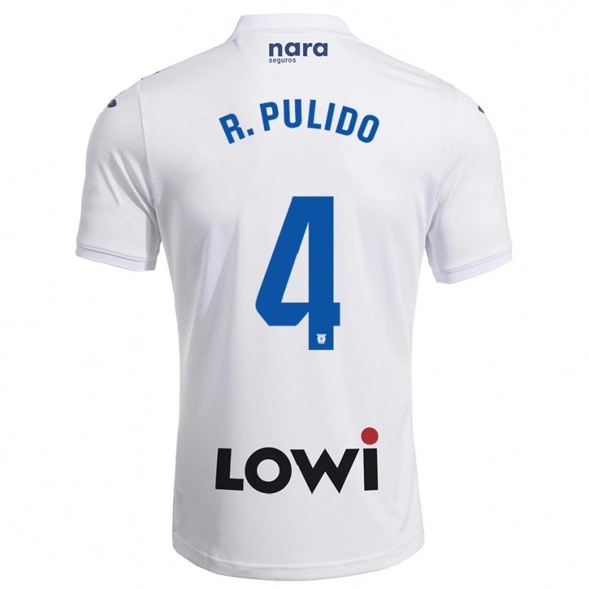 Danxen Kid Rubén Pulido #4 White Navy Home Jersey 2025/26 T-Shirt