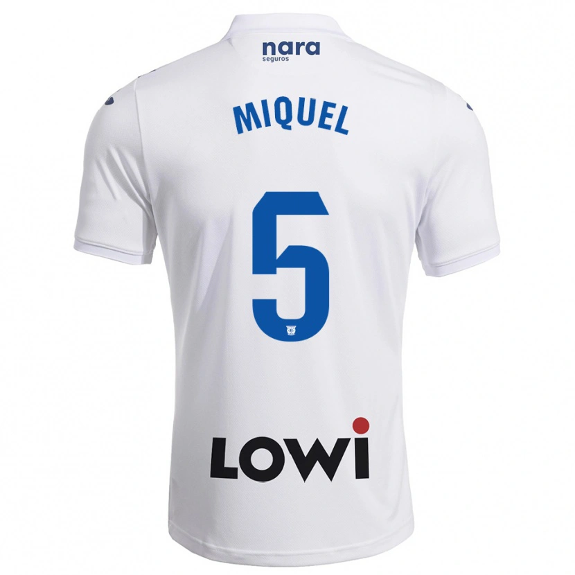 Danxen Kid Ignasi Miquel #5 White Navy Home Jersey 2025/26 T-Shirt