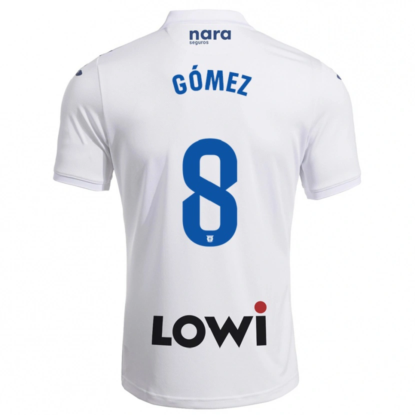Danxen Kid Rodri Gómez #8 White Navy Home Jersey 2025/26 T-Shirt