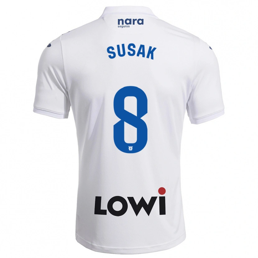 Danxen Kid Petro Susak #8 White Navy Home Jersey 2025/26 T-Shirt