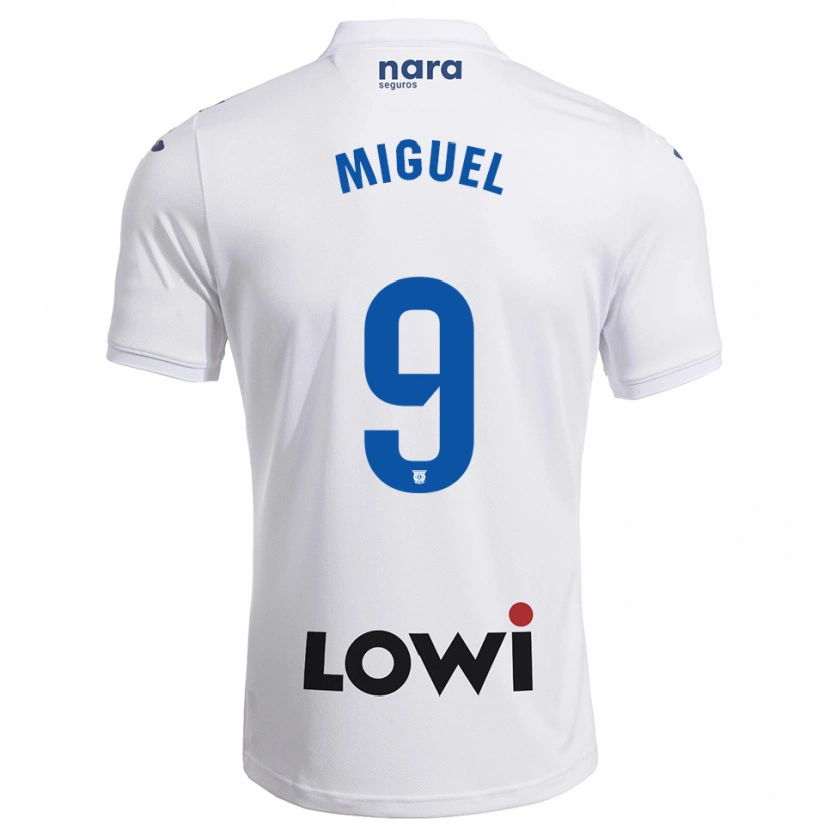 Danxen Kid Miguel De La Fuente #9 White Navy Home Jersey 2025/26 T-Shirt