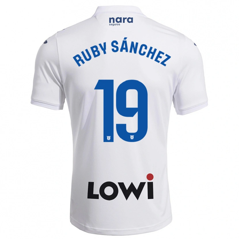 Danxen Kid Ruby Sánchez #19 White Navy Home Jersey 2025/26 T-Shirt