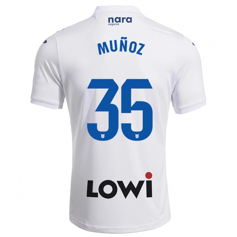 Danxen Kid Carlos Muñoz #35 White Navy Home Jersey 2025/26 T-Shirt