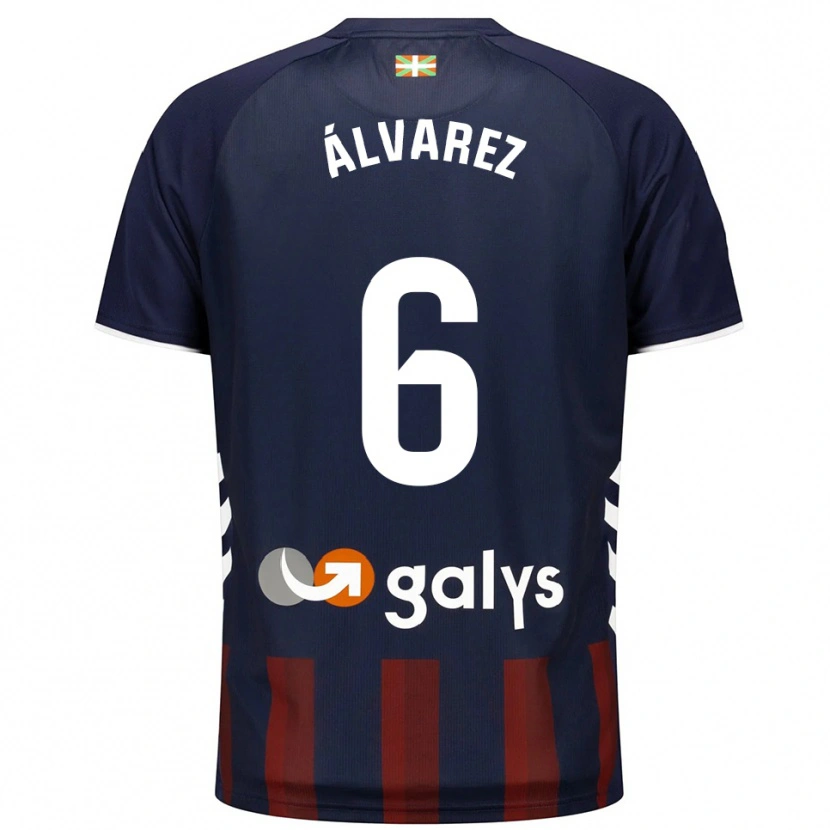 Danxen Kid Sergio Álvarez #6 Navy Red Home Jersey 2025/26 T-Shirt
