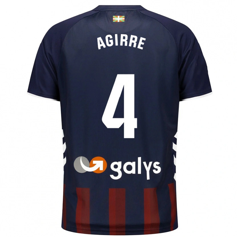 Danxen Kid Julen Agirre #4 Navy Red Home Jersey 2025/26 T-Shirt