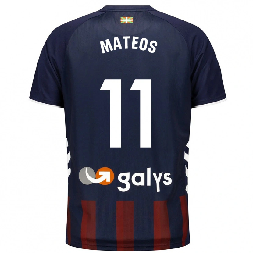 Danxen Kid Endika Mateos #11 Navy Red Home Jersey 2025/26 T-Shirt
