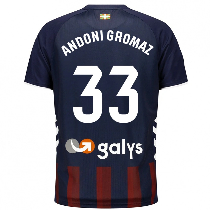 Danxen Kid Jon Andoni Gromaz #33 Navy Red Home Jersey 2025/26 T-Shirt