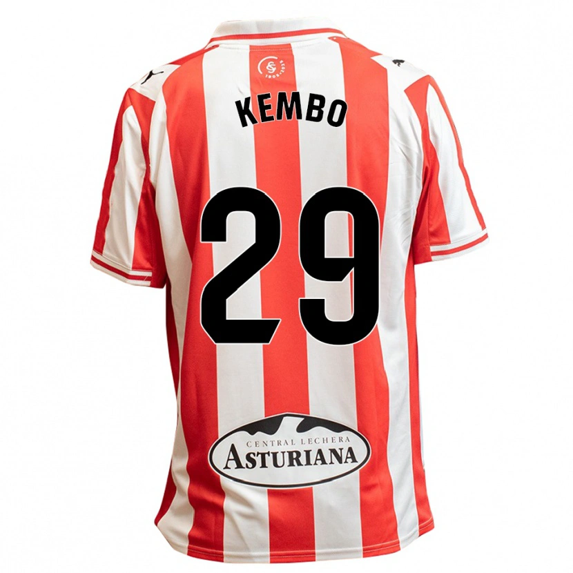 Danxen Kid Yann Kembo #29 White Red Home Jersey 2025/26 T-Shirt