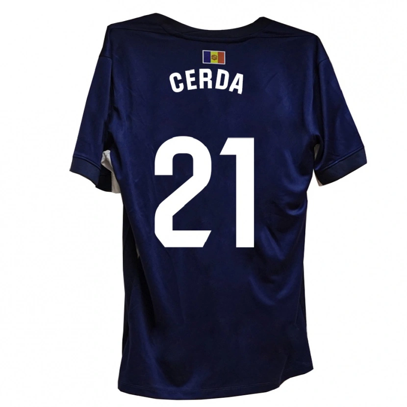 Danxen Kid Josep Cerdà #21 Navy White Home Jersey 2025/26 T-Shirt