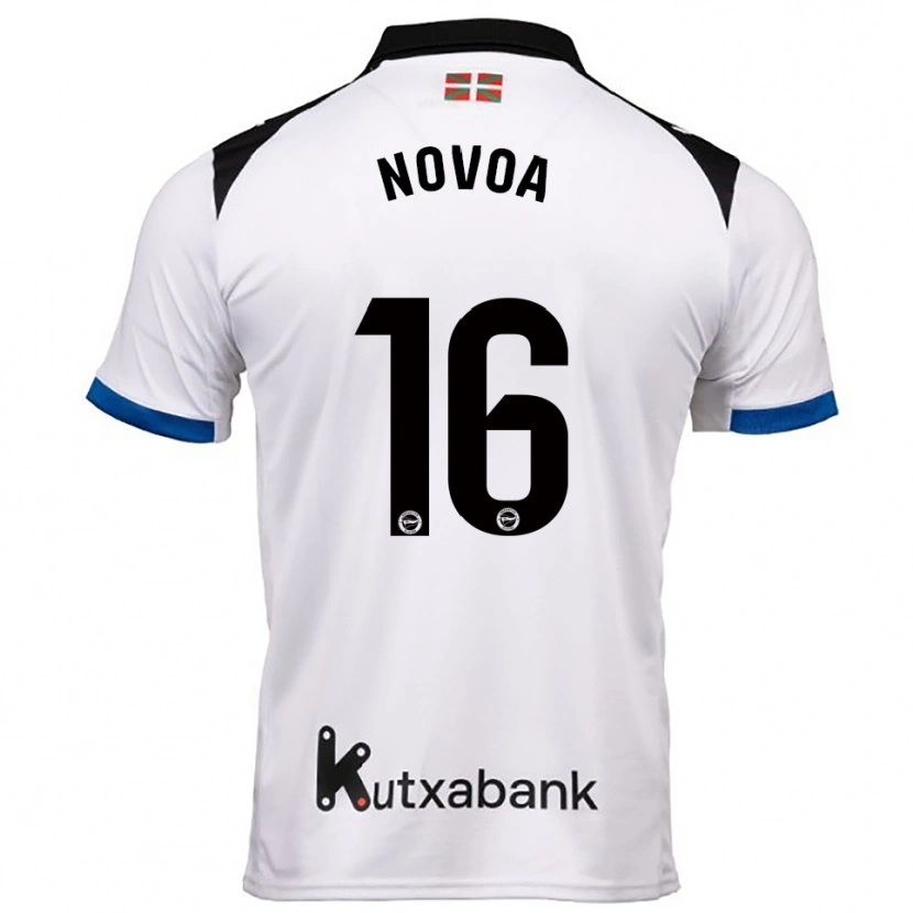 Danxen Kid Hugo Novoa #16 White Blue Away Jersey 2025/26 T-Shirt