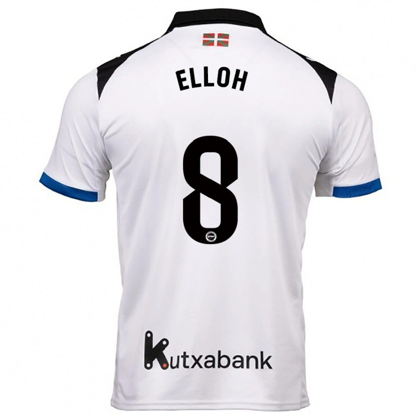 Danxen Kid Rebecca Elloh #8 White Blue Away Jersey 2025/26 T-Shirt