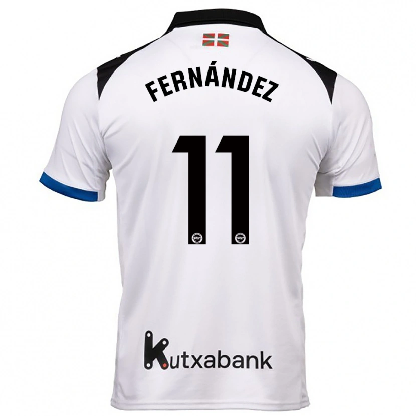 Danxen Kid Imanol Fernández #11 White Blue Away Jersey 2025/26 T-Shirt