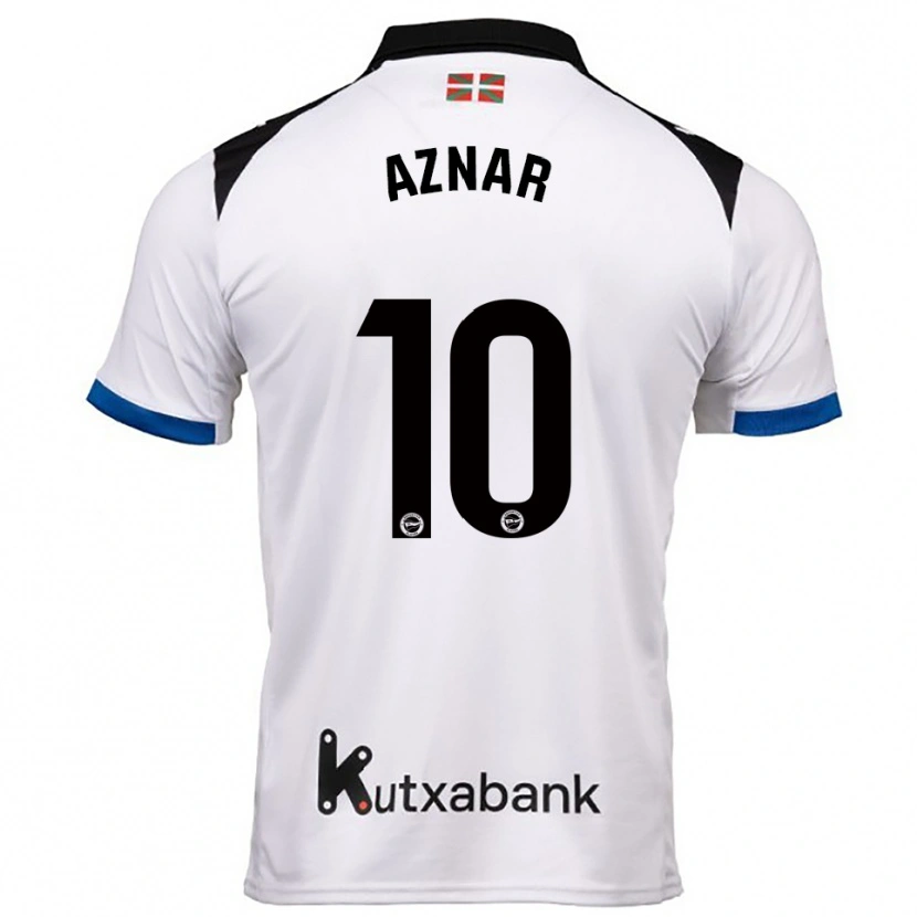 Danxen Kid Alba Aznar #10 White Blue Away Jersey 2025/26 T-Shirt