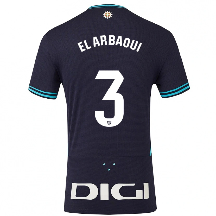 Danxen Kid Ilyas El Arbaoui #3 Navy Sky Blue Away Jersey 2025/26 T-Shirt