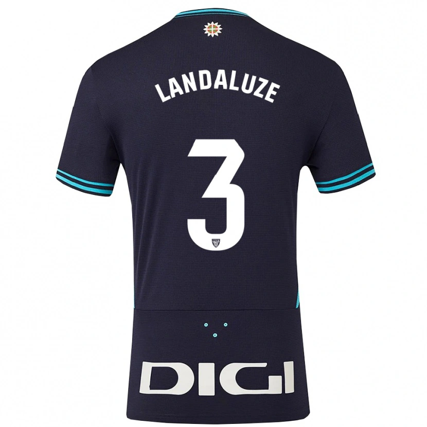 Danxen Kid Naia Landaluze Marquínez #3 Navy Sky Blue Away Jersey 2025/26 T-Shirt