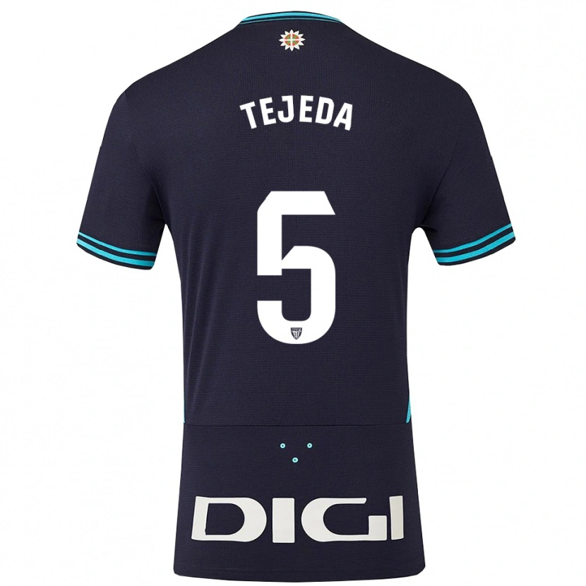 Danxen Kid Diego Tejeda #5 Navy Sky Blue Away Jersey 2025/26 T-Shirt