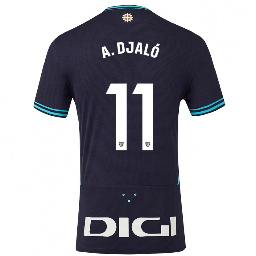 Danxen Kid Álvaro Djaló #11 Navy Sky Blue Away Jersey 2025/26 T-Shirt
