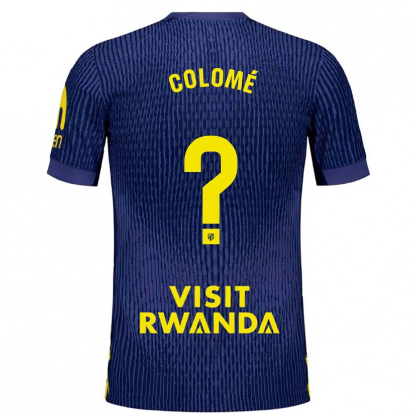 Danxen Kid Jan Colomé #0 Navy Yellow Away Jersey 2025/26 T-Shirt