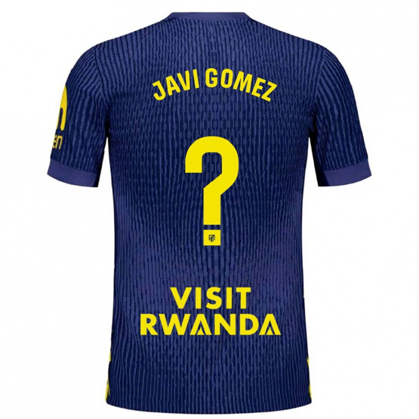 Danxen Kid Javi Gomez #0 Navy Yellow Away Jersey 2025/26 T-Shirt