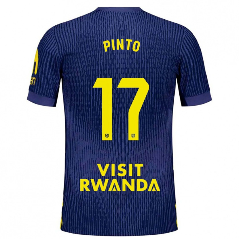 Danxen Kid Tatiana Pinto #17 Navy Yellow Away Jersey 2025/26 T-Shirt