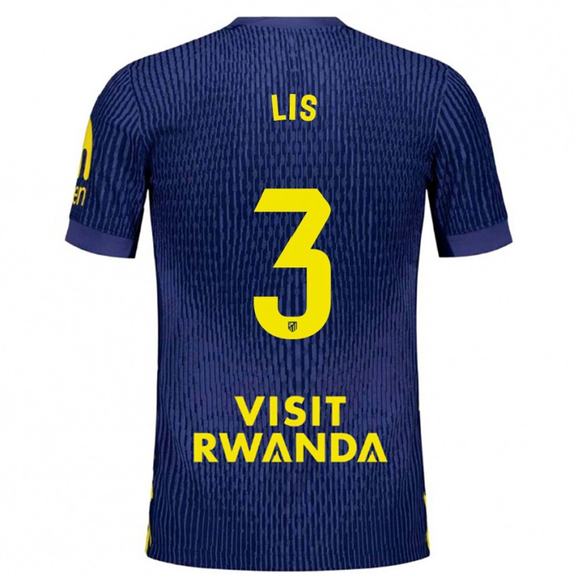 Danxen Kid Adrian Lis #3 Navy Yellow Away Jersey 2025/26 T-Shirt