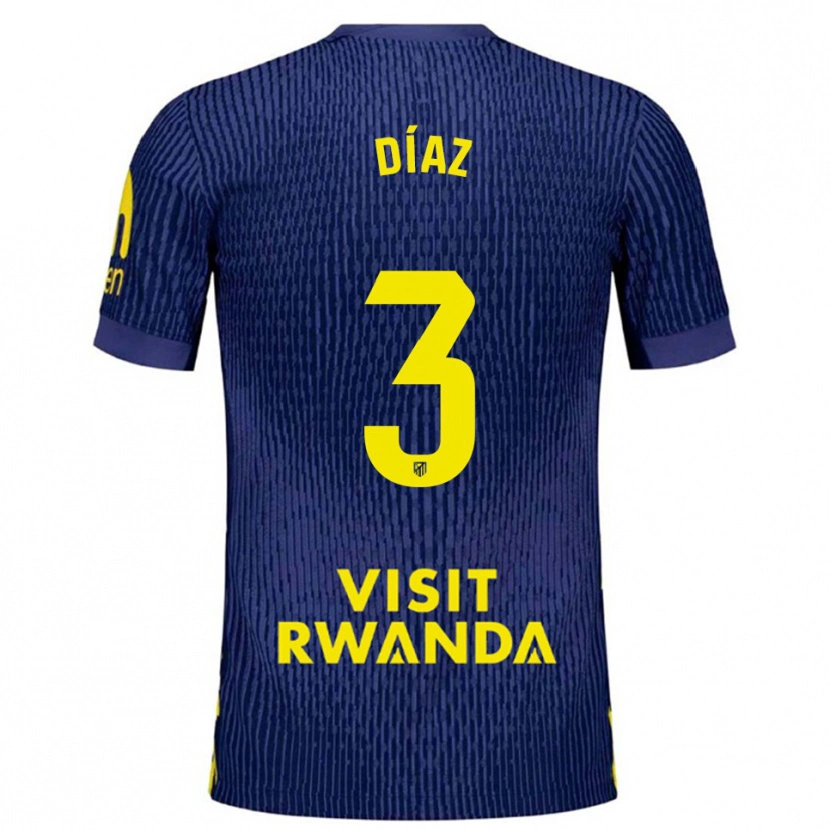 Danxen Kid Julio Díaz #3 Navy Yellow Away Jersey 2025/26 T-Shirt