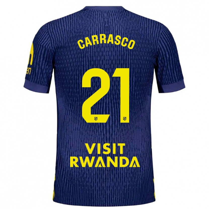 Danxen Kid Yannick Carrasco #21 Navy Yellow Away Jersey 2025/26 T-Shirt