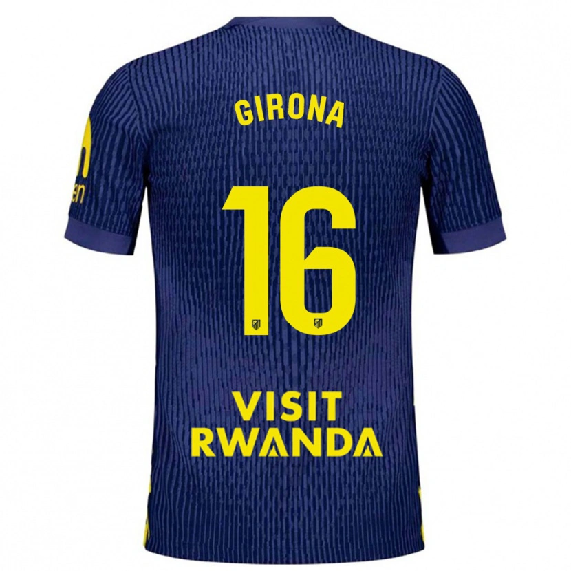 Danxen Kid Raúl Girona #16 Navy Yellow Away Jersey 2025/26 T-Shirt
