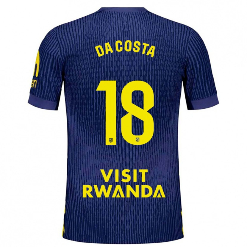 Danxen Kid Mario Da Costa #18 Navy Yellow Away Jersey 2025/26 T-Shirt