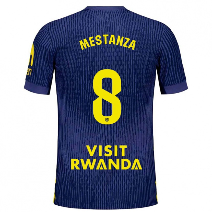 Danxen Kid Alejandro Mestanza #8 Navy Yellow Away Jersey 2025/26 T-Shirt