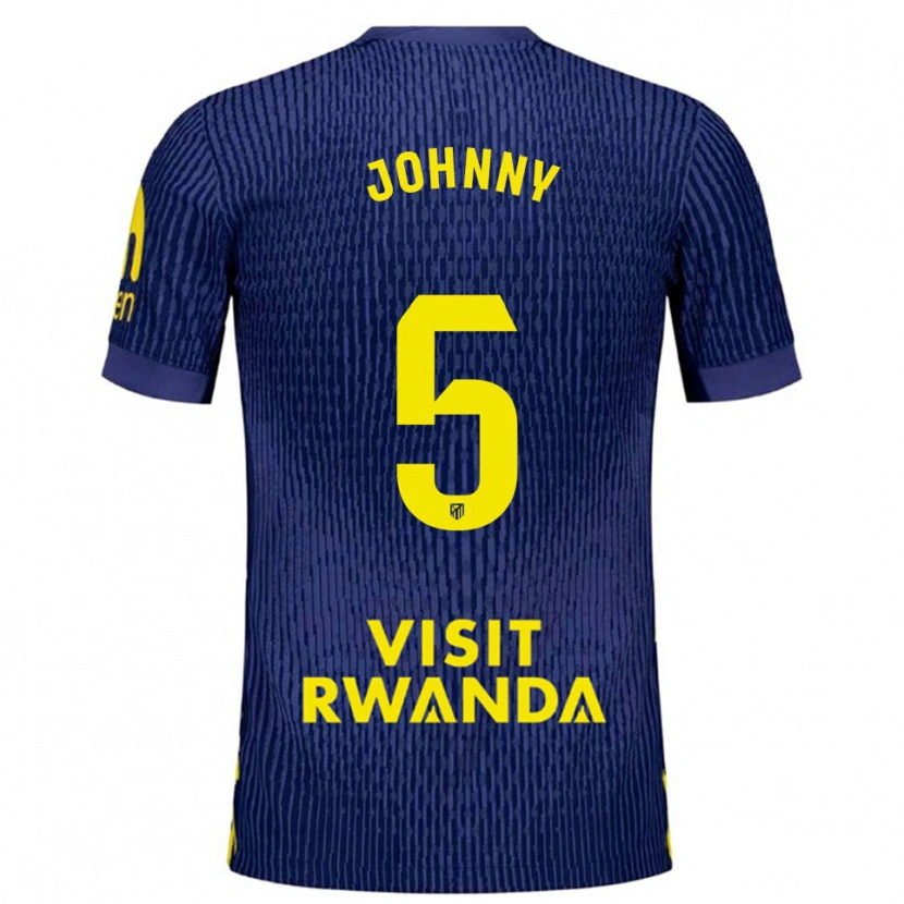 Danxen Kid Johnny Cardoso #5 Navy Yellow Away Jersey 2025/26 T-Shirt