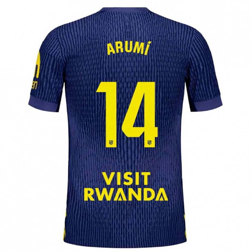 Danxen Kid Joel Arumí #14 Navy Yellow Away Jersey 2025/26 T-Shirt
