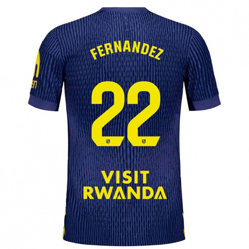 Danxen Kid David Fernández #22 Navy Yellow Away Jersey 2025/26 T-Shirt