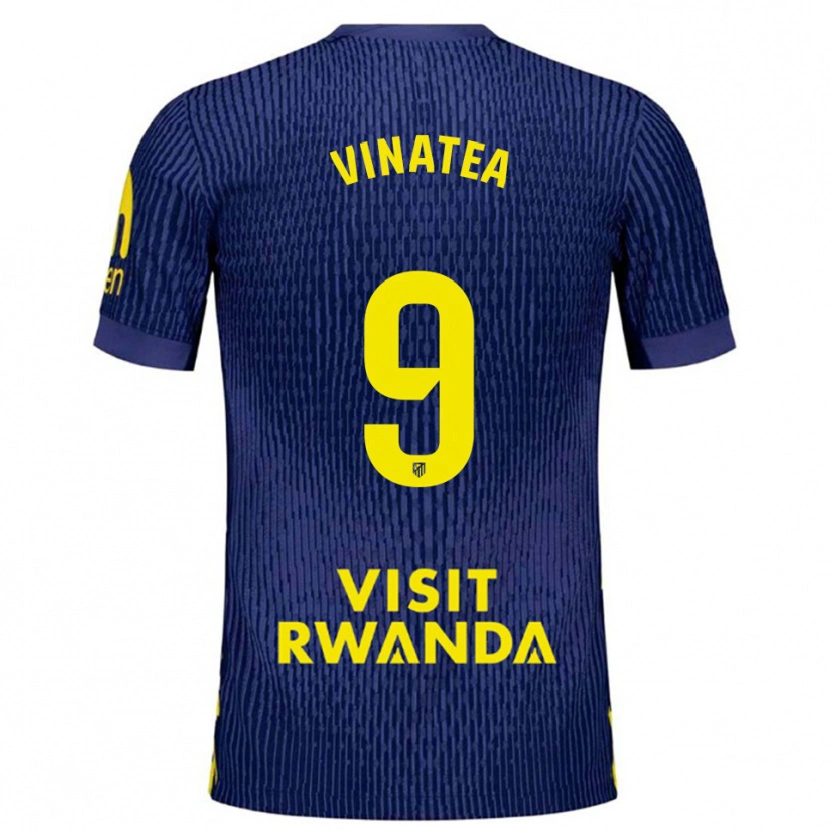 Danxen Kid Sergio Vinatea #9 Navy Yellow Away Jersey 2025/26 T-Shirt