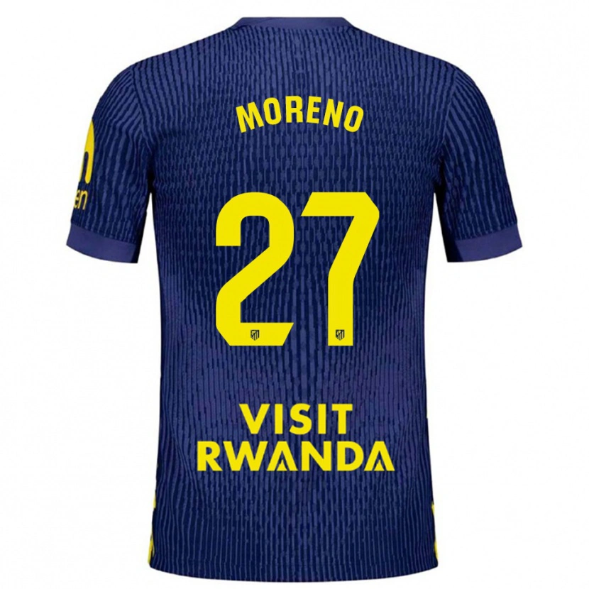 Danxen Kid Emma Moreno #27 Navy Yellow Away Jersey 2025/26 T-Shirt
