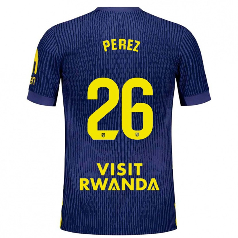 Danxen Kid Xenia Perez #26 Navy Yellow Away Jersey 2025/26 T-Shirt