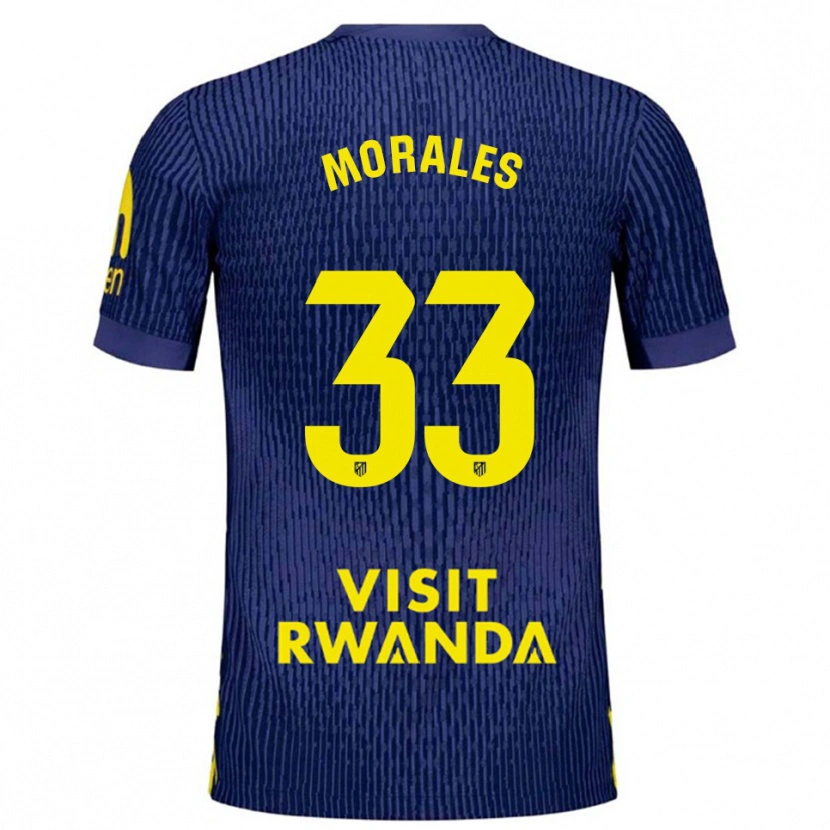 Danxen Kid Luismi Morales #33 Navy Yellow Away Jersey 2025/26 T-Shirt