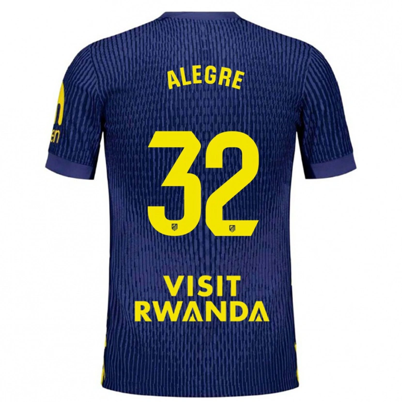 Danxen Kid Juan Alegre #32 Navy Yellow Away Jersey 2025/26 T-Shirt