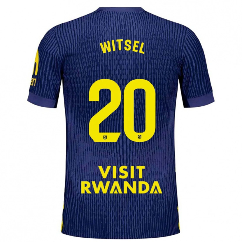 Danxen Kid Axel Witsel #20 Navy Yellow Away Jersey 2025/26 T-Shirt