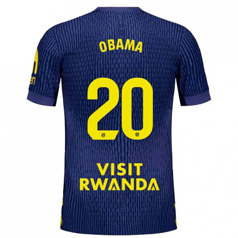 Danxen Kid Federico Obama #20 Navy Yellow Away Jersey 2025/26 T-Shirt