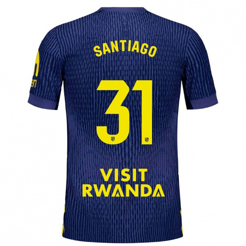 Danxen Kid Abraham Santiago #31 Navy Yellow Away Jersey 2025/26 T-Shirt