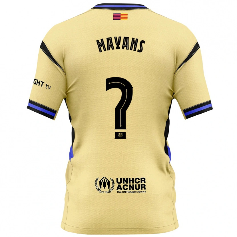 Danxen Kid Sergi Mayans #0 Yellow Black Away Jersey 2025/26 T-Shirt